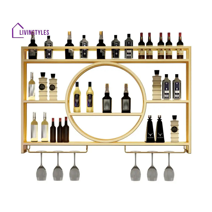 Mohit Stainless Steel Wine Rack with Lights