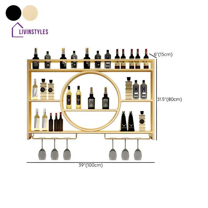 Mohit Stainless Steel Wine Rack with Lights
