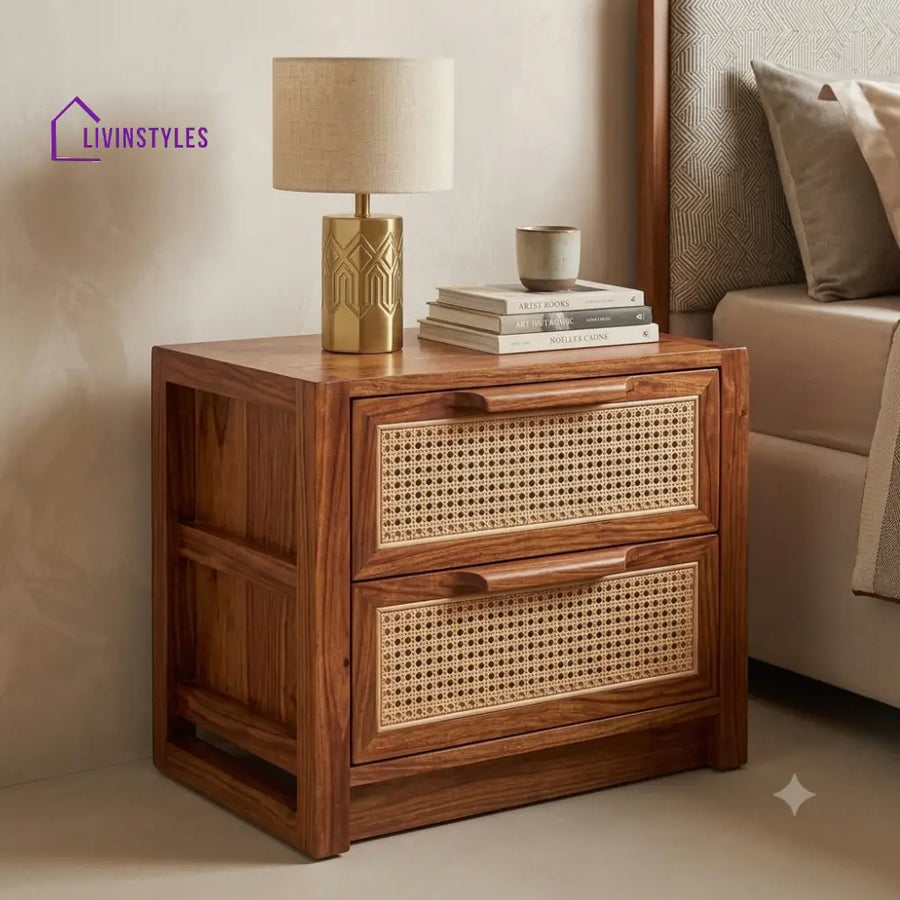 Mojisola Premium Wooden Bedside Table | Side Table for Bedroom