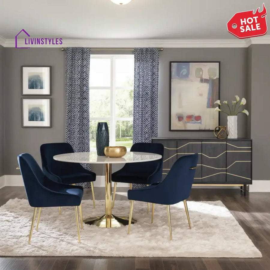 Monarch Stainless Steel Dining Table Set
