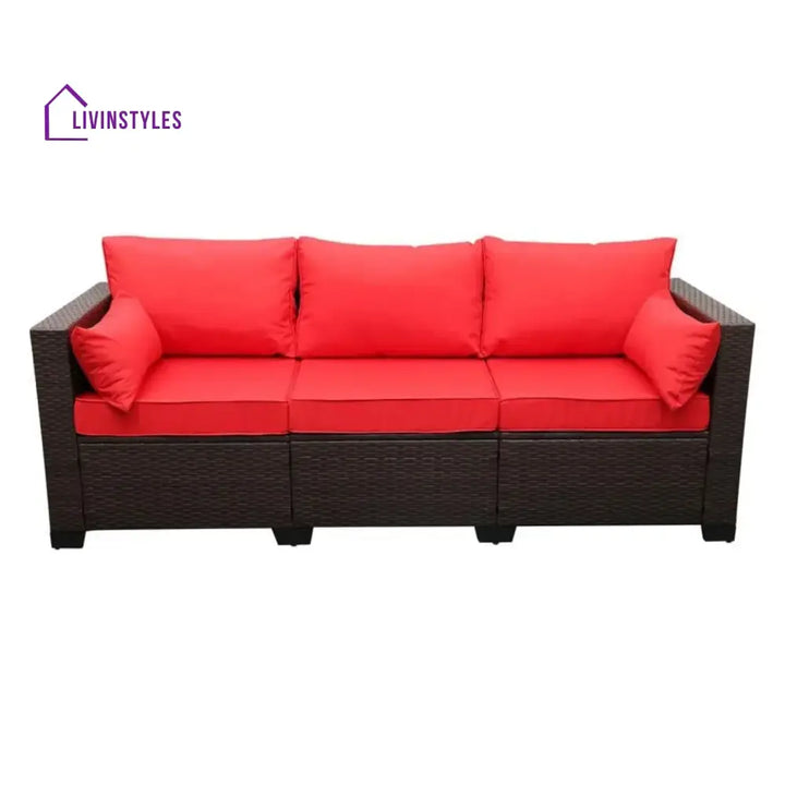 Montserrat 3-Seater Outdoor Rattan Wicker Patio Sofa - Sofa Set