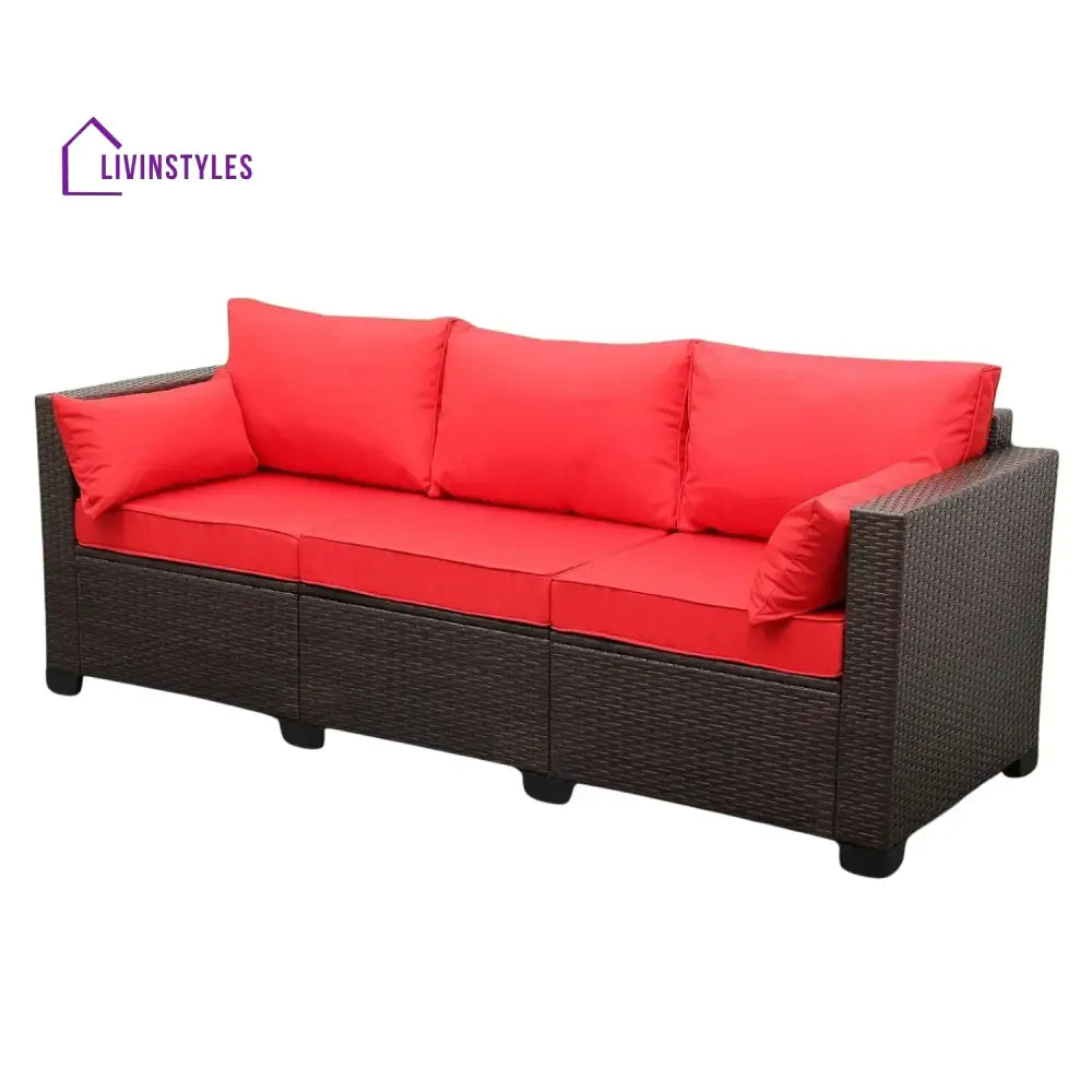Montserrat 3-Seater Outdoor Rattan Wicker Patio Sofa - Sofa Set