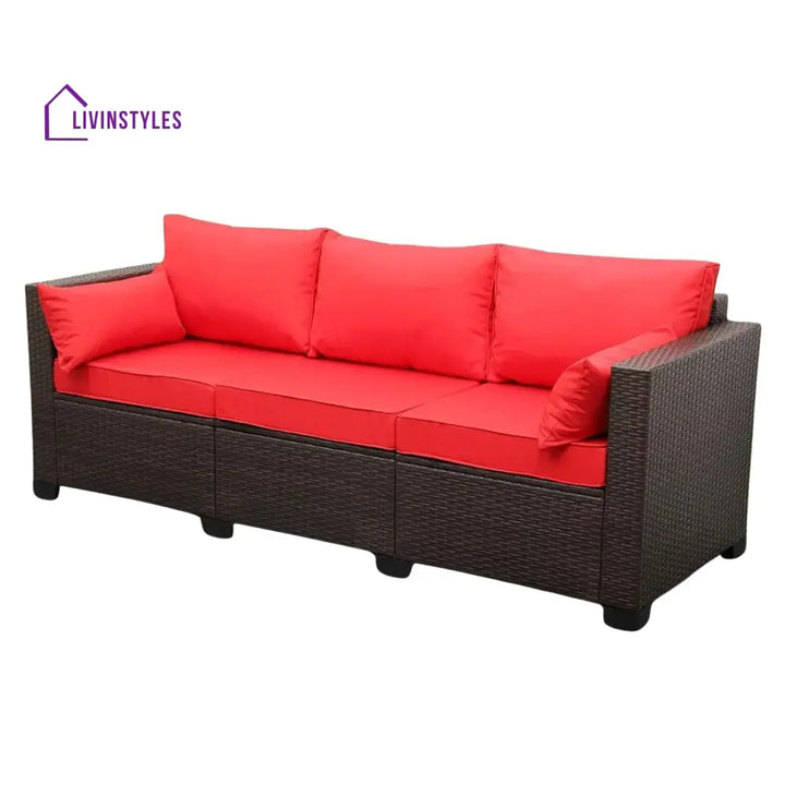 Montserrat 3-Seater Outdoor Rattan Wicker Patio Sofa - Sofa Set