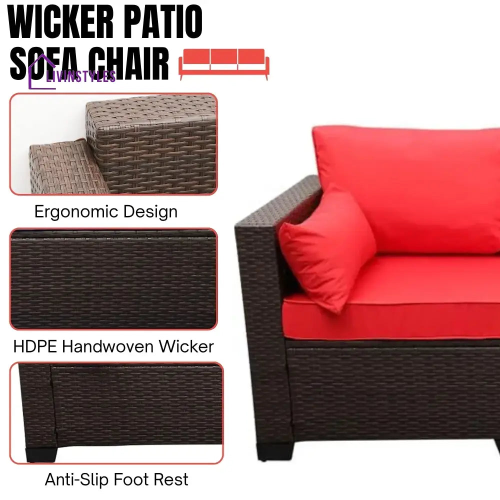 Montserrat 3-Seater Outdoor Rattan Wicker Patio Sofa - Sofa Set