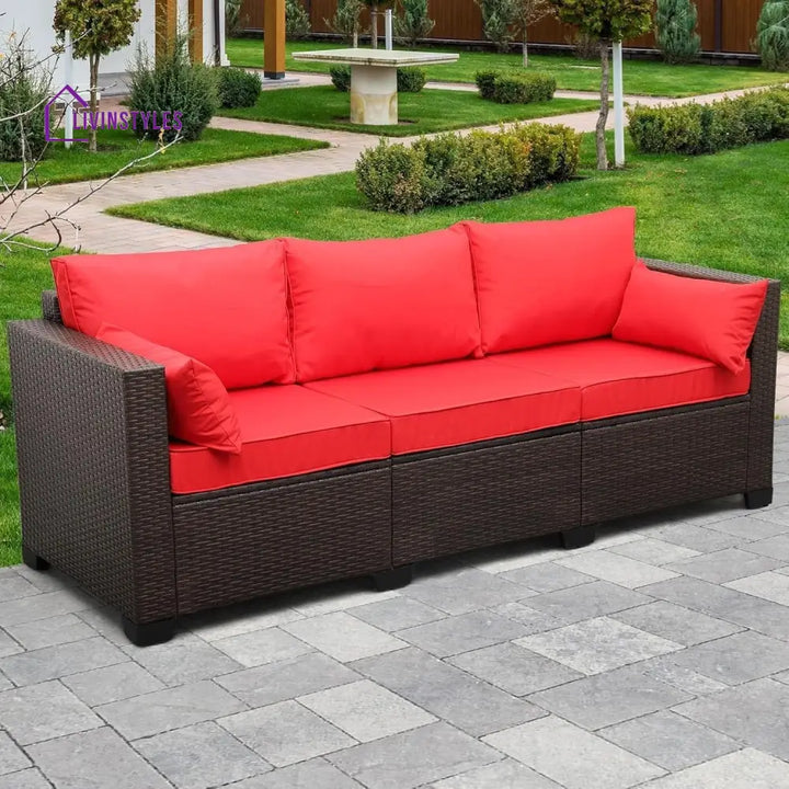 Montserrat 3-Seater Outdoor Rattan Wicker Patio Sofa - Sofa Set