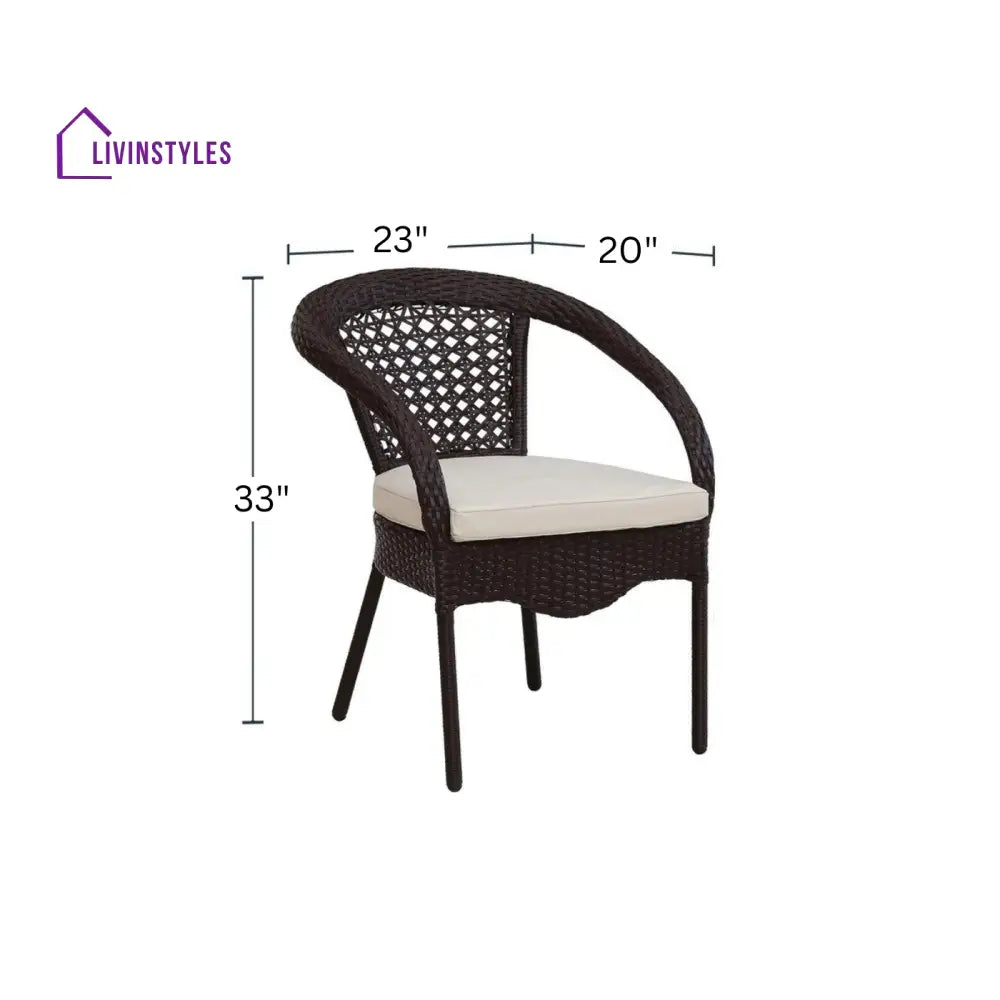 Moonpie Outdoor Patio Seating Set 4 Chairs and 1 Table Set (Dark Brown) Coffee Table Sets