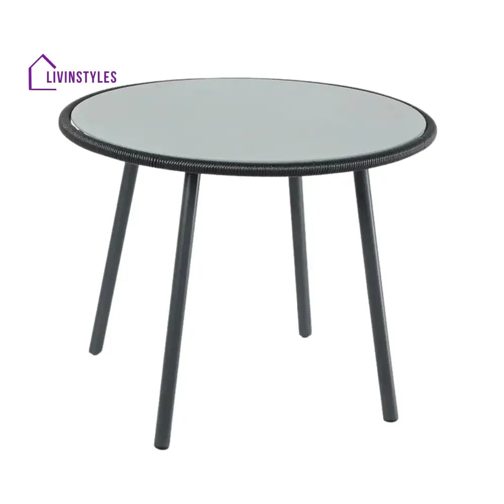 Morgan 5-Piece Outdoor Patio Dining Set with Rope Chairs & Glass Top Table - Dining Set