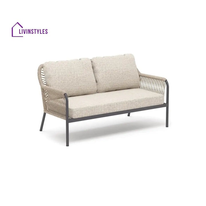 Morvos Outdoor Garden Balcony Sofa Set 2 Seater,2 Single seater and 2 Center Table Set (Tan) - Sofa Sets