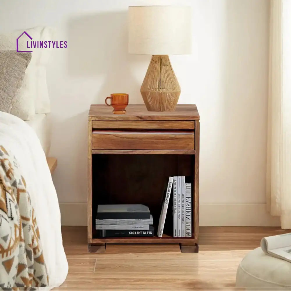 Moscow Solid Wood Nightstand Bedside Table Natural Bedroom Furniture Sets