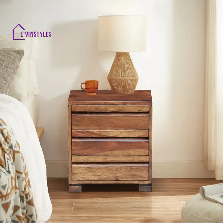 Moscow Traditional Bedside Table with Drawer Natural Bedroom Furniture Sets
