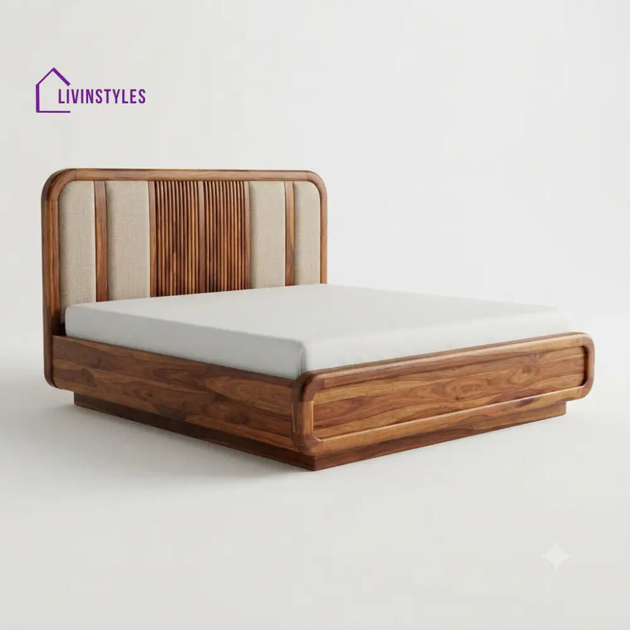 Motlalepula Wooden Double Bed | King Size Bed | Queen Size Bed - Bed Without Storage