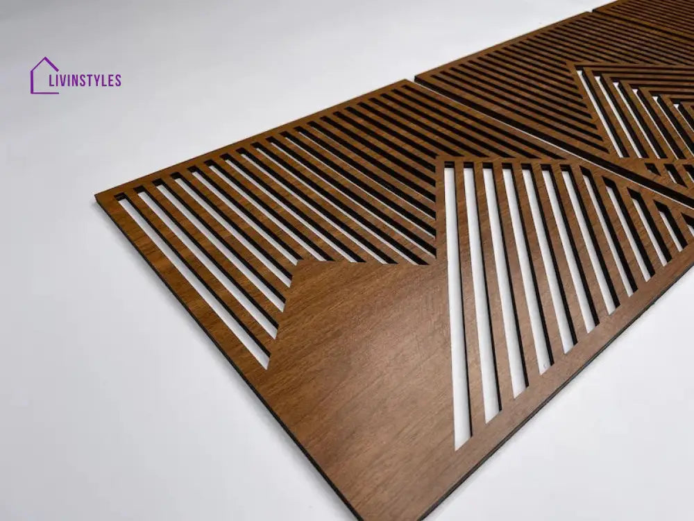 Mountain geometric wooden wall art