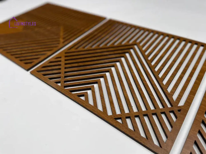 Mountain geometric wooden wall art