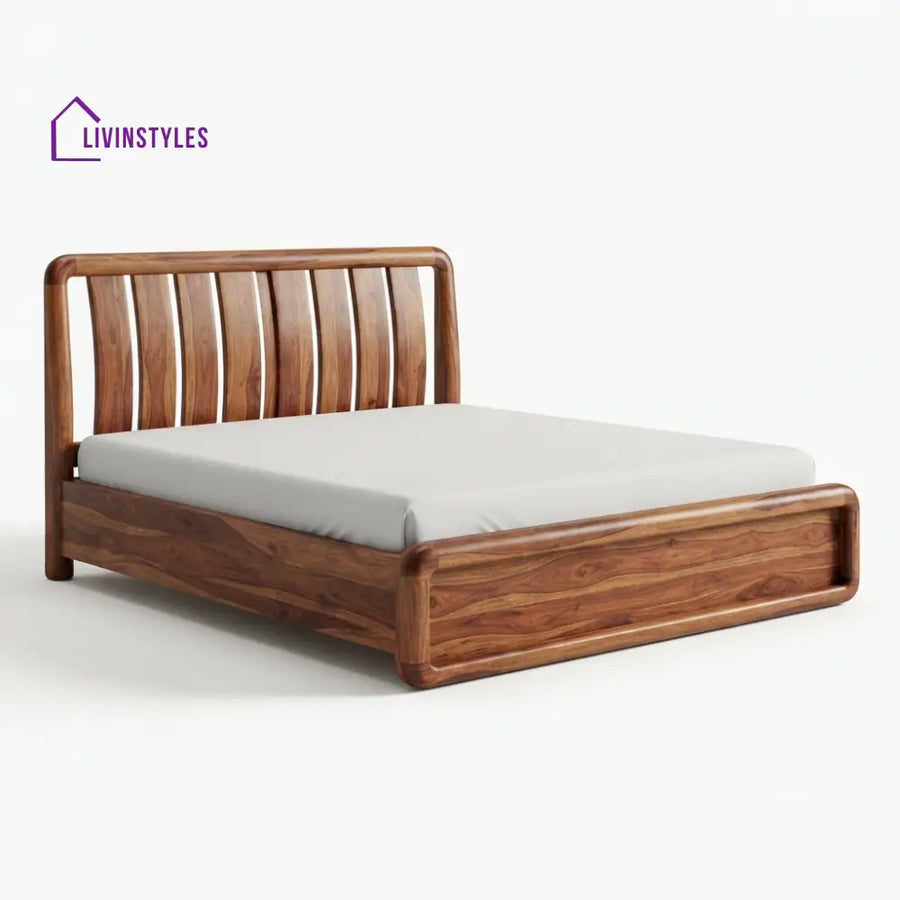 Mpho Wooden Double Bed | King Size Bed | Queen Size Bed - Bed Without Storage