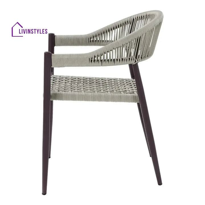 Mrinalini 2-Piece Outdoor Rope Patio Dining Chairs - Dinning Chairs