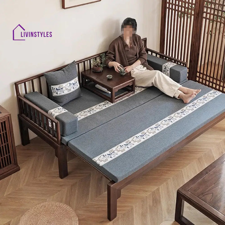 Multifunction Solid Wood Arhat Sofa Bed FURNITURE