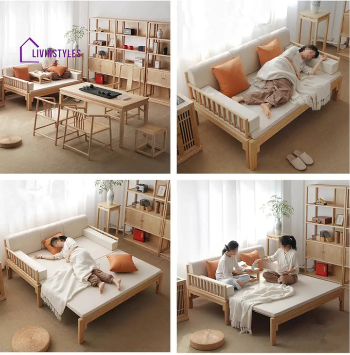 Multifunction Solid Wood Arhat Sofa Bed FURNITURE