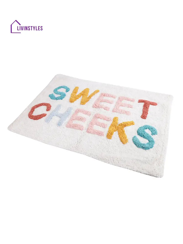 Multi Colored Hand Tufted Cotton Bath Rug Mats
