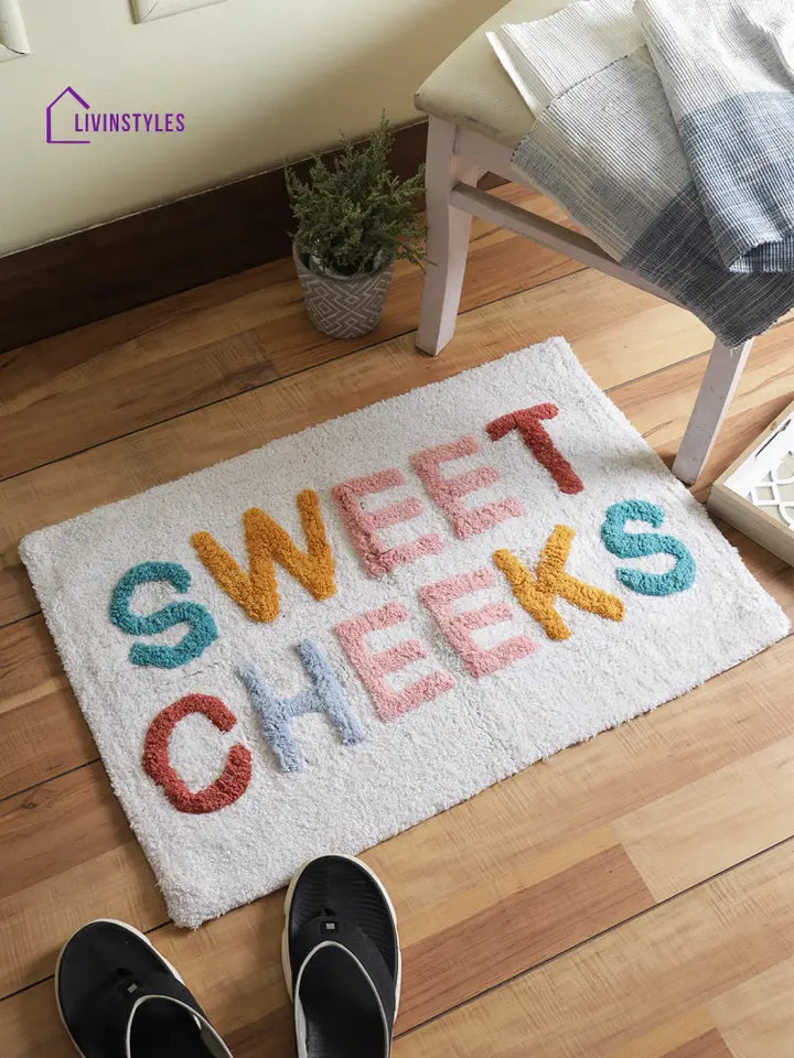 Multi Colored Hand Tufted Cotton Bath Rug Mats