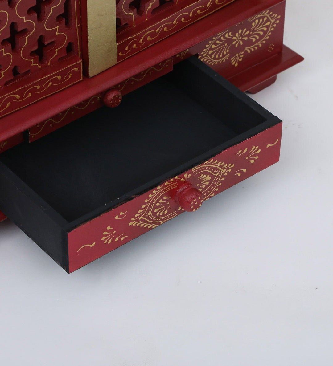Multicolor Sheesham Wood & MDF Pooja Mandir With Door, - Ouch Cart 