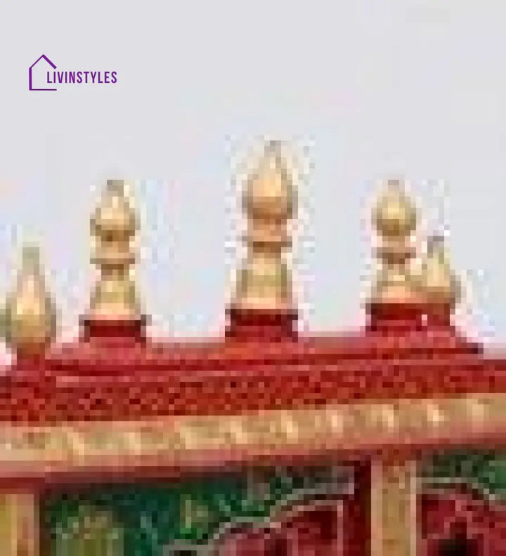 Multicolor Sheesham Wood & MDF Pooja Mandir With Door, - Ouch Cart 