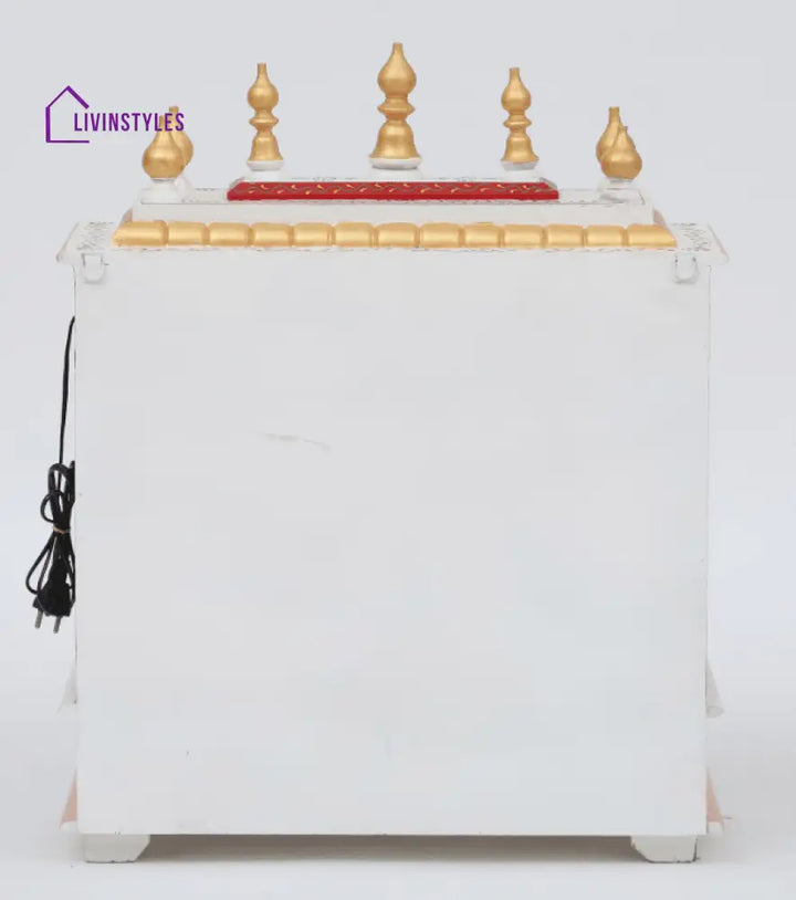 Multicolor Sheesham Wood & MDF Pooja Mandir With Door, - Ouch Cart 