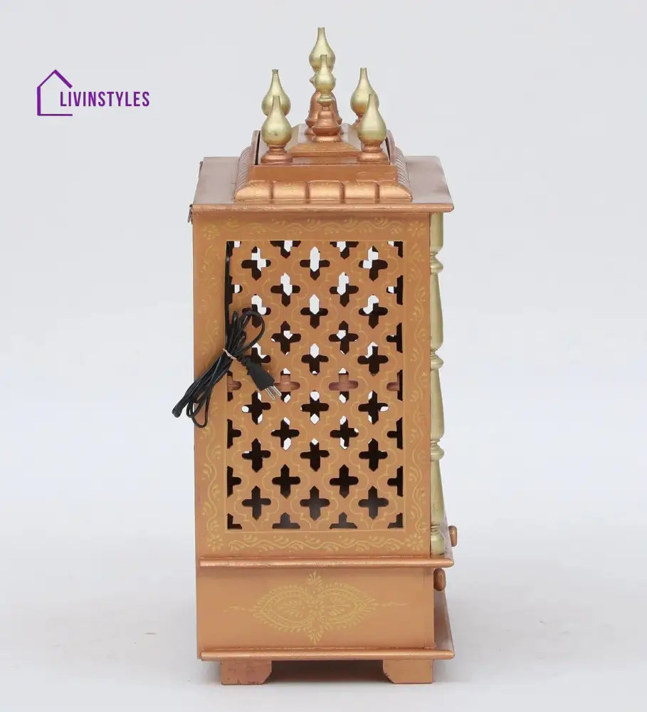 Multicolor Sheesham Wood & MDF Pooja Mandir With Door, - Ouch Cart 