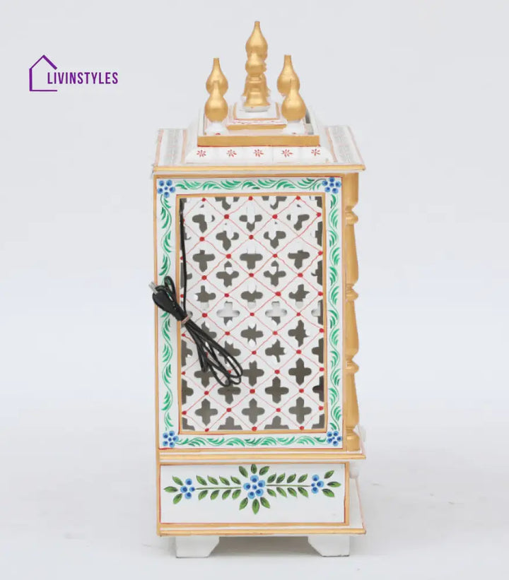 Multicolor Sheesham Wood & MDF Pooja Mandir With Door, - Ouch Cart 