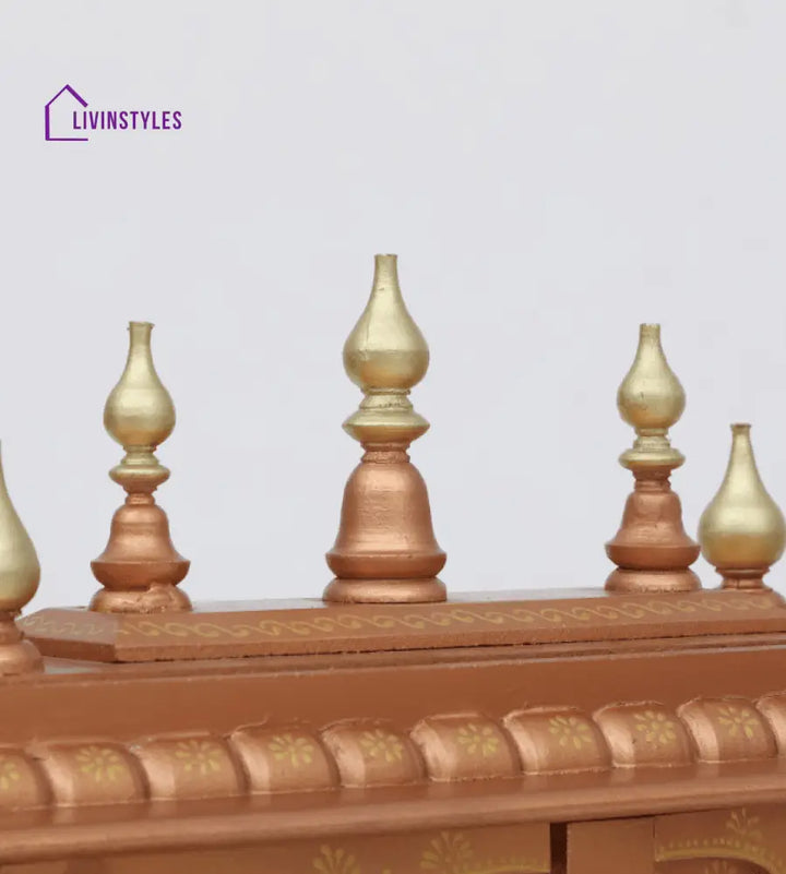 Multicolor Sheesham Wood & MDF Pooja Mandir With Door, - Ouch Cart 