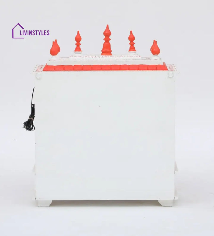 Multicolor Sheesham Wood & MDF Pooja Mandir With Door, - Ouch Cart 
