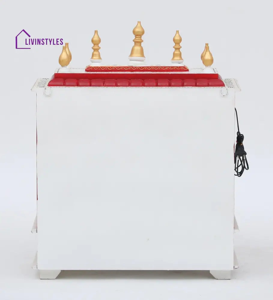 Multicolor Sheesham Wood & MDF Pooja Mandir With Door, - Ouch Cart 