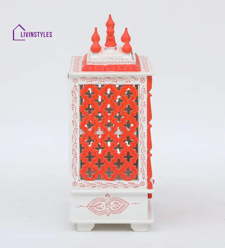 Multicolor Sheesham Wood & MDF Pooja Mandir With Door, - Ouch Cart 
