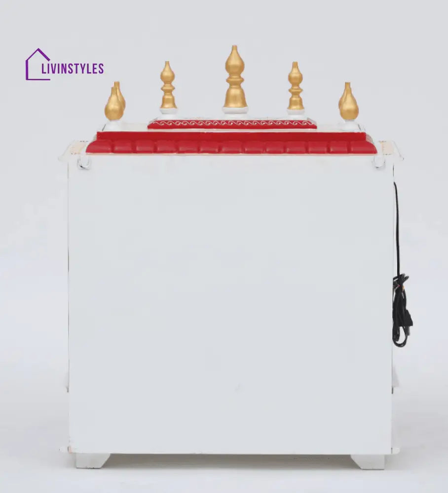 Multicolor Sheesham Wood & MDF Pooja Mandir With Door, - Ouch Cart 