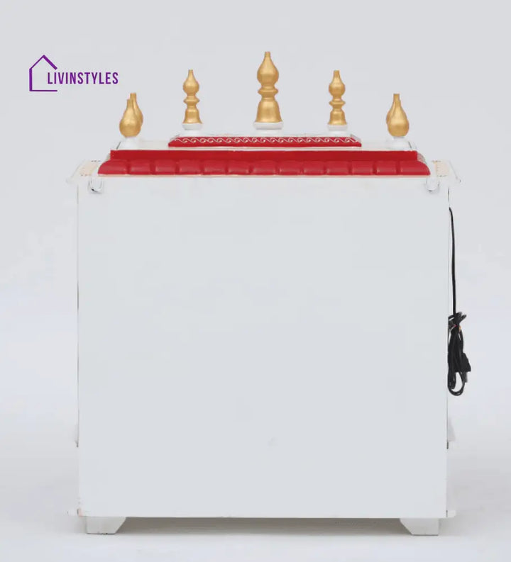 Multicolor Sheesham Wood & MDF Pooja Mandir With Door, - Ouch Cart 