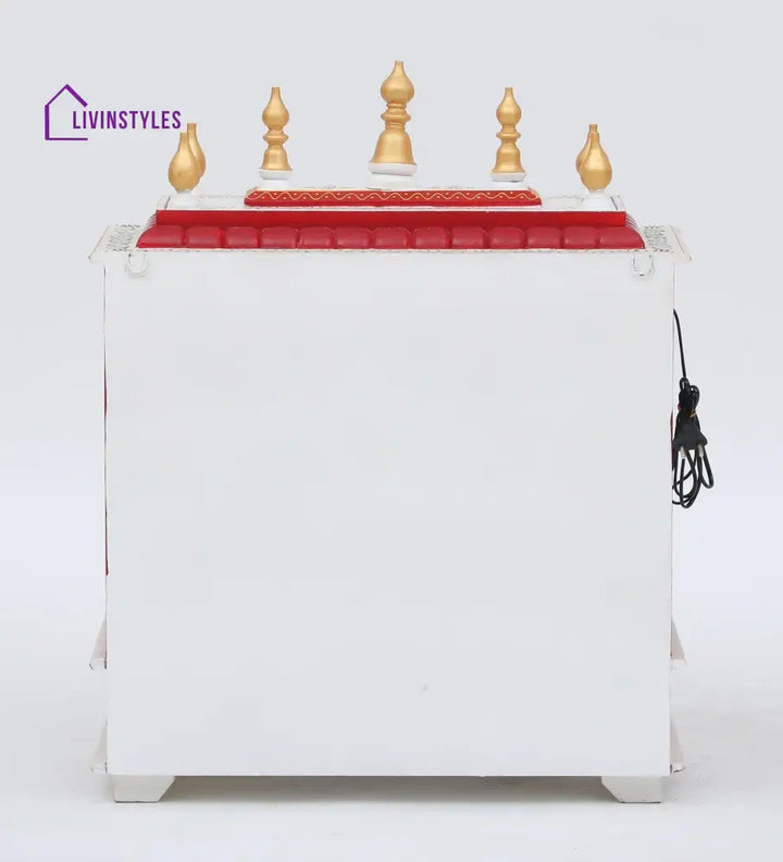 Multicolor Sheesham Wood & MDF Pooja Mandir With Door, - Ouch Cart 