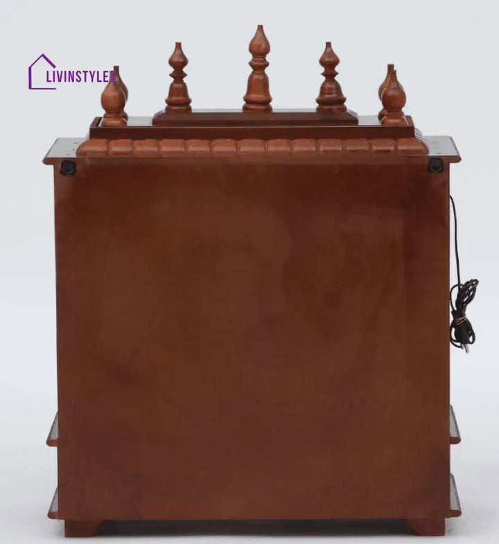 Multicolor Sheesham Wood & MDF Pooja Mandir With Door, - Ouch Cart 