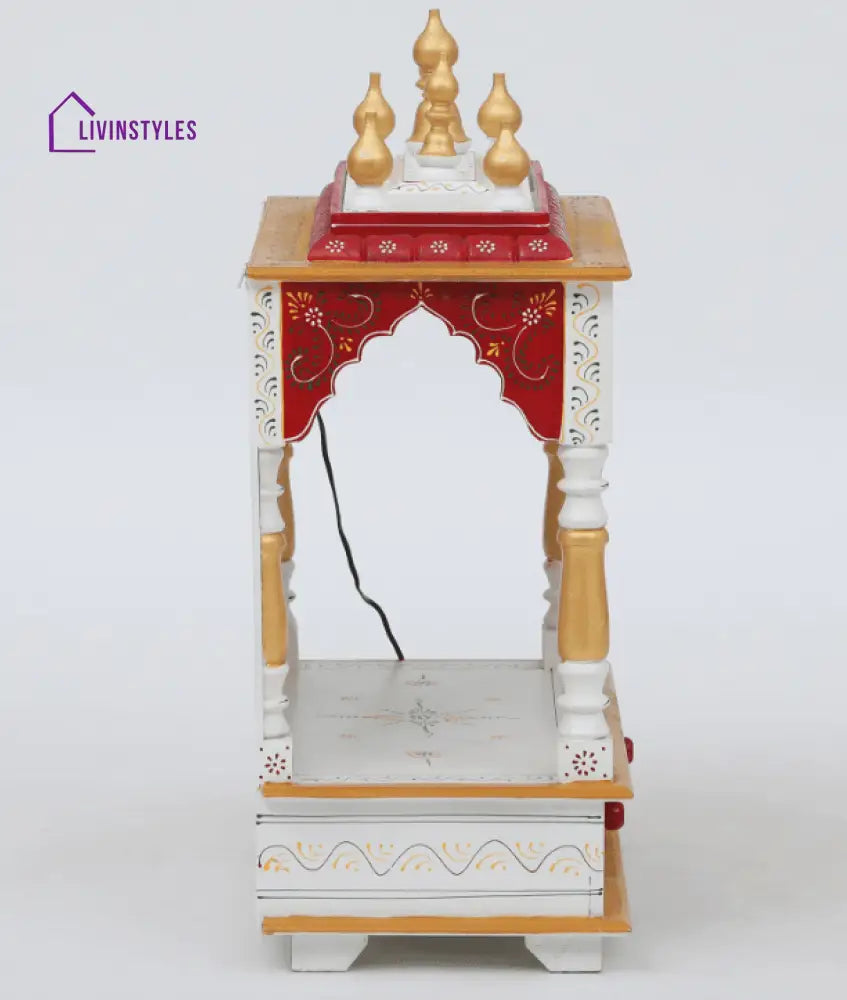 Multicolor Sheesham Wood & MDF Pooja Mandir Without Door, - Ouch Cart 
