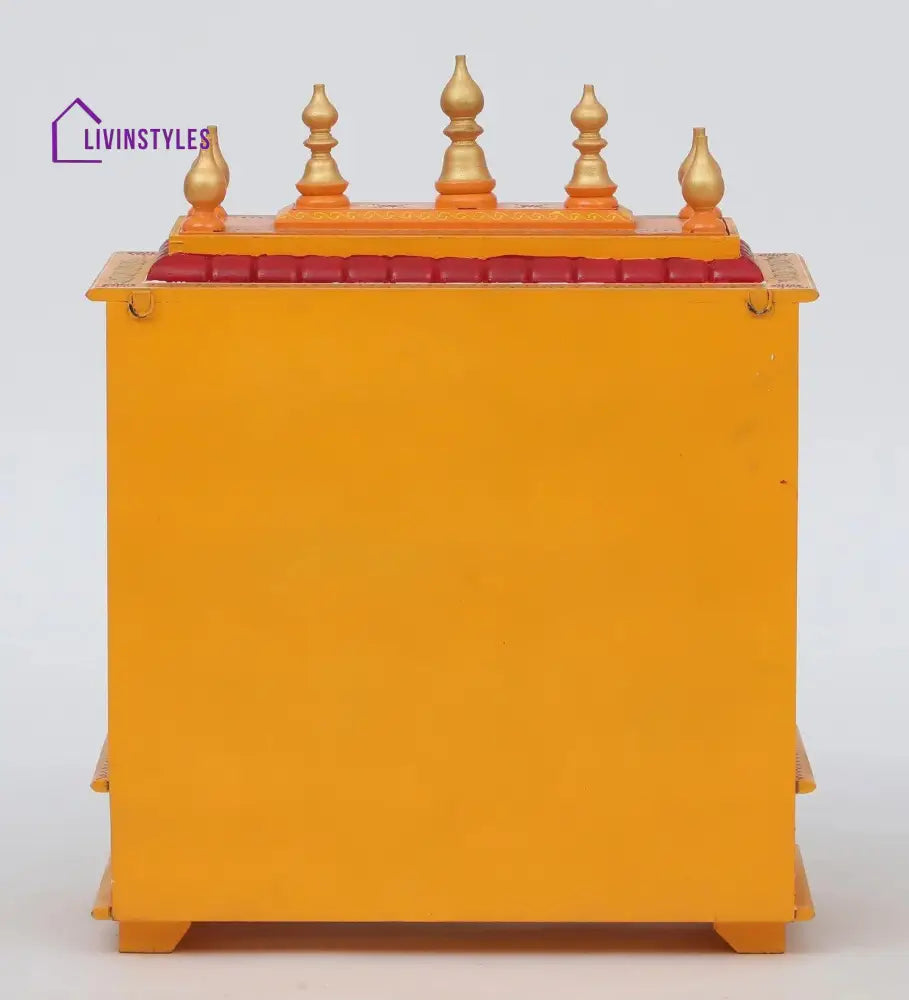 Multicolor Sheesham Wood & MDF Pooja Mandir Without Door, - Ouch Cart 