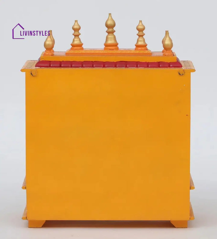 Multicolor Sheesham Wood & MDF Pooja Mandir Without Door, - Ouch Cart 