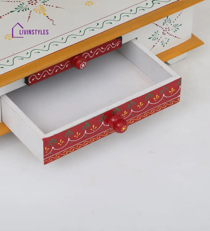 Multicolor Sheesham Wood & MDF Pooja Mandir Without Door, - Ouch Cart 