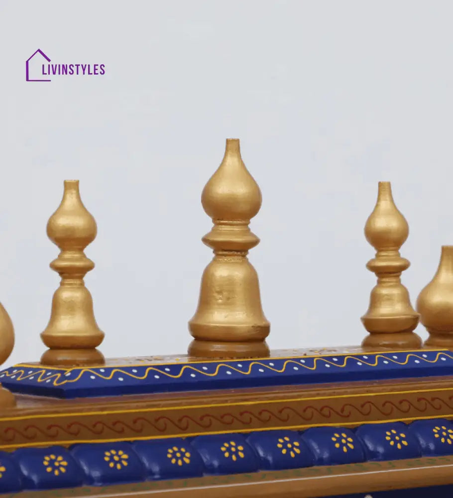 Multicolor Sheesham Wood & MDF Pooja Mandir Without Door, - Ouch Cart 