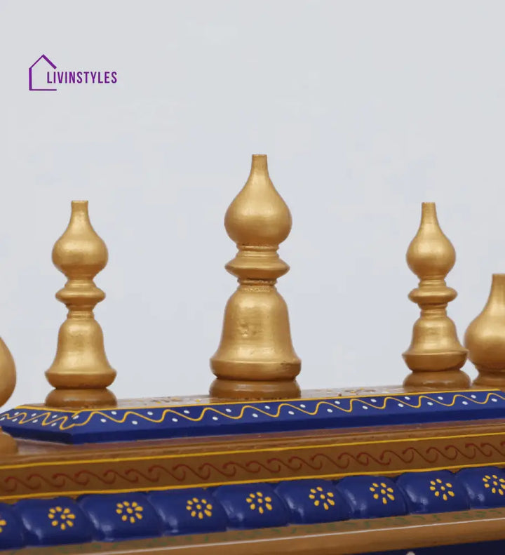 Multicolor Sheesham Wood & MDF Pooja Mandir Without Door, - Ouch Cart 