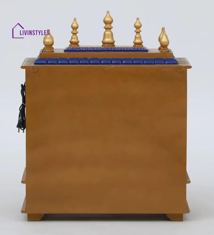Multicolor Sheesham Wood & MDF Pooja Mandir Without Door, - Ouch Cart 