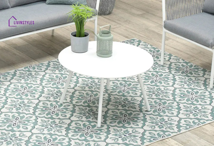 Munosa Outdoor Sofa Set 2 Seater | Single Seater And 1 Center Table (White + Grey) Braided & Rope