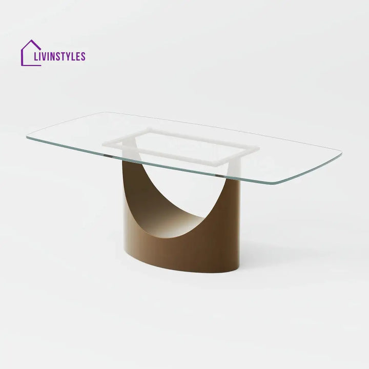 Muskaan 7 Pieces Modern Glass Dining Table Set for 6