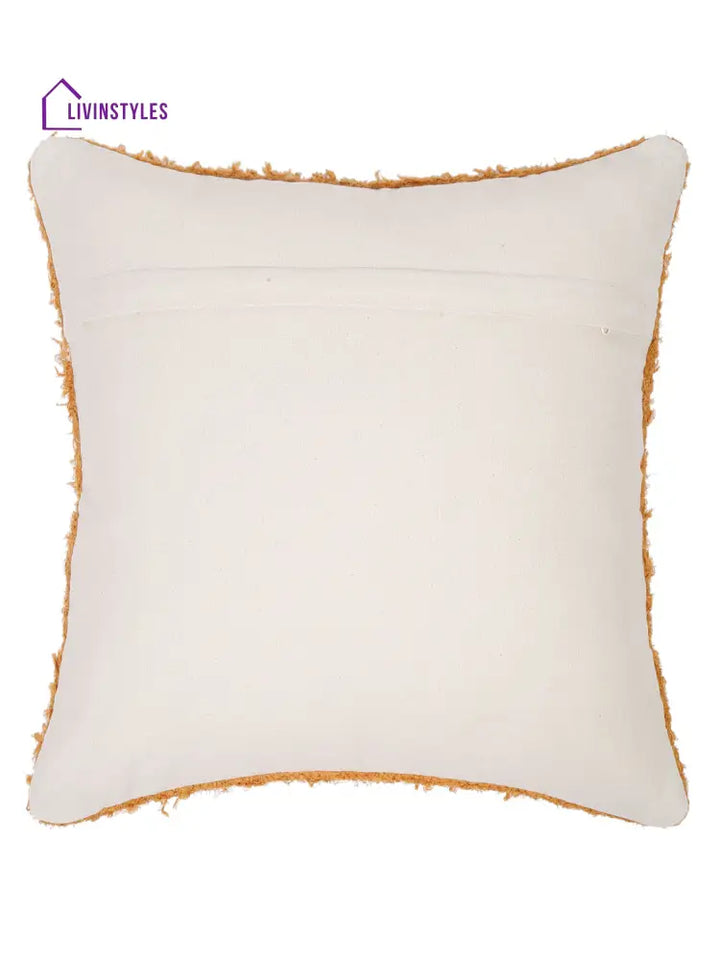 Mustard Color Hand Woven Cotton Cushion Cover Set Of 2 (20X20 Inch)