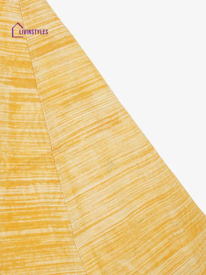 Mustard Solid Cotton Bean Bag Cover Without Beans