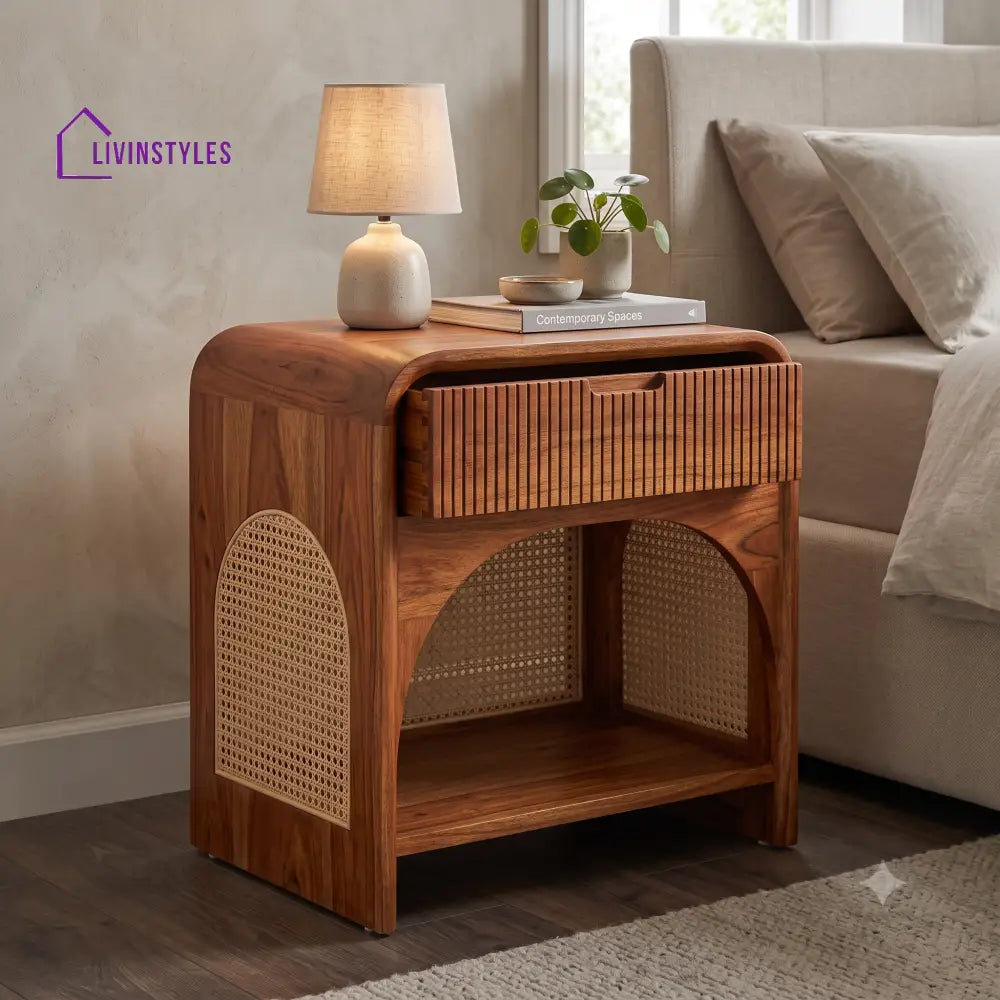 Muthoni Premium Wooden Bedside Table | Side Table for Bedroom