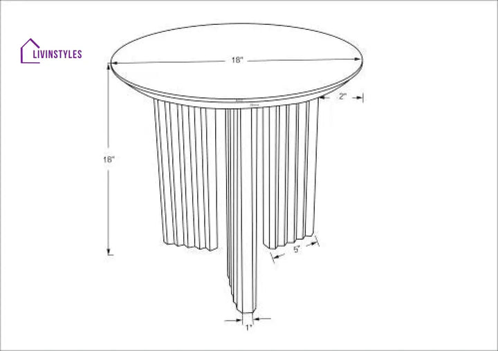 Myra Solid Wood Drink Table | End Table | Side Table for Living Room