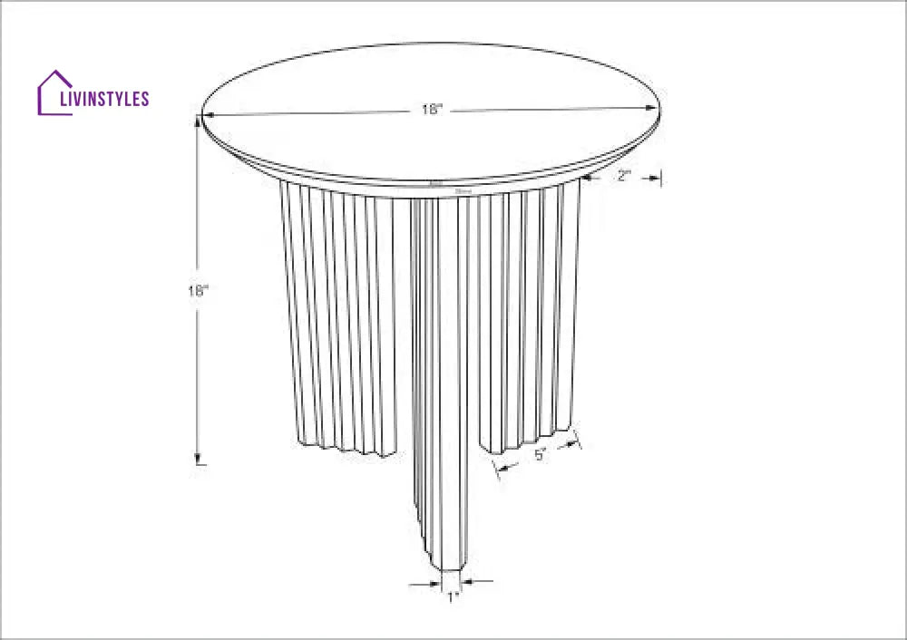 Myra Solid Wood Drink Table | End Table | Side Table for Living Room